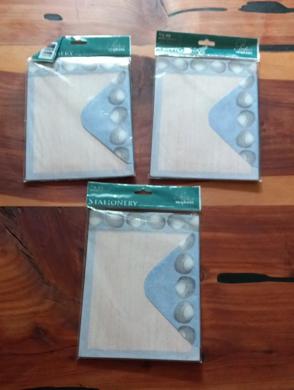 Deadstock Paper Images Coastal Seashell Letter Writing Paper & Envelopes Set